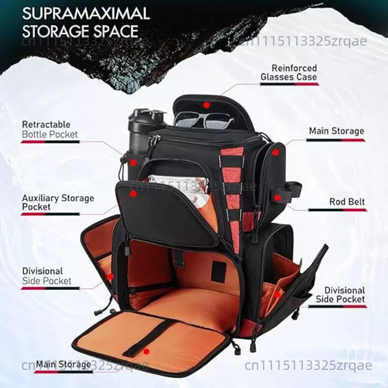 Fishing Gear Backpack with Lar - Fishing Equipment Bag review and price