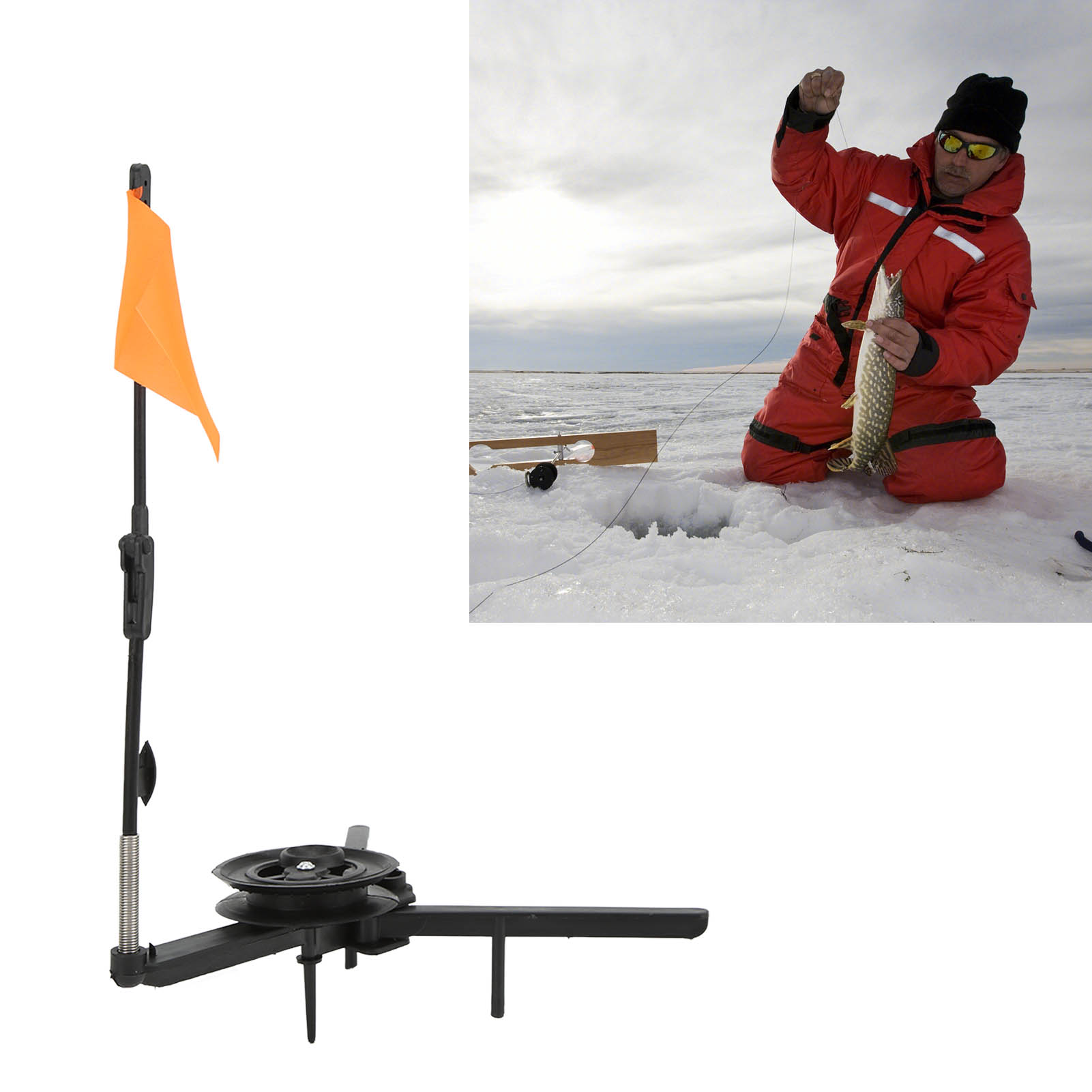 Foldable Ice Fishing Rod Flag  - Ice Fishing Tip Up review and price